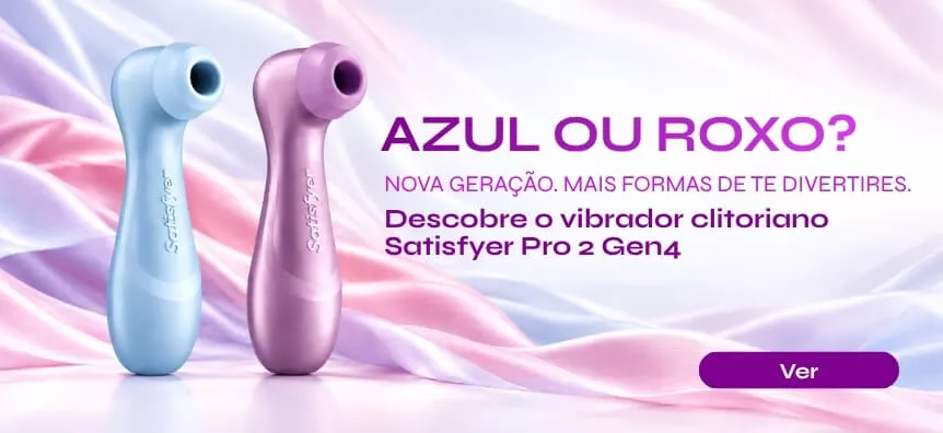 Azul ou roxo? Descobre os novos estimuladores de clitóris Satisfyer Pro 2 Gen4 em Desirel.pt | Sex Shop Portugal Desirel.pt