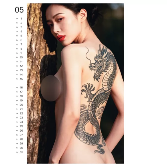 Tattoo Girls 2027 - calendário de parede erótico (1 unid.)