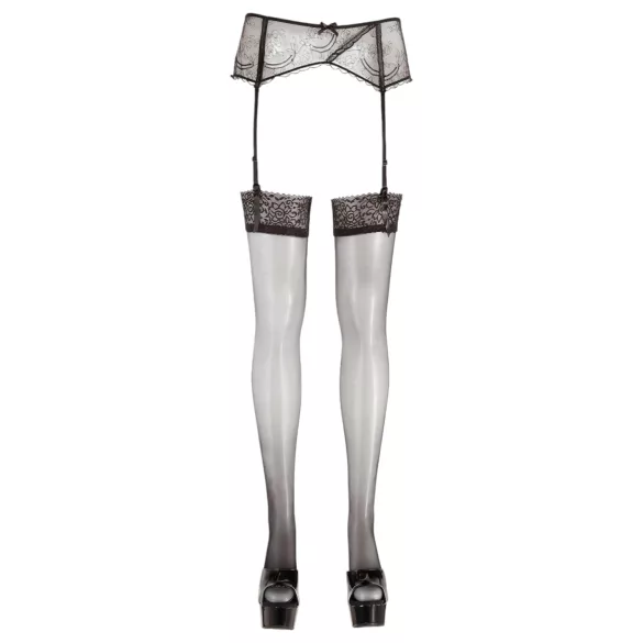 Cottelli - Meia-calça rendada - preto - 4/XL
