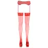 Cottelli - Meia 7/8 rendada - vermelho - 5/XL