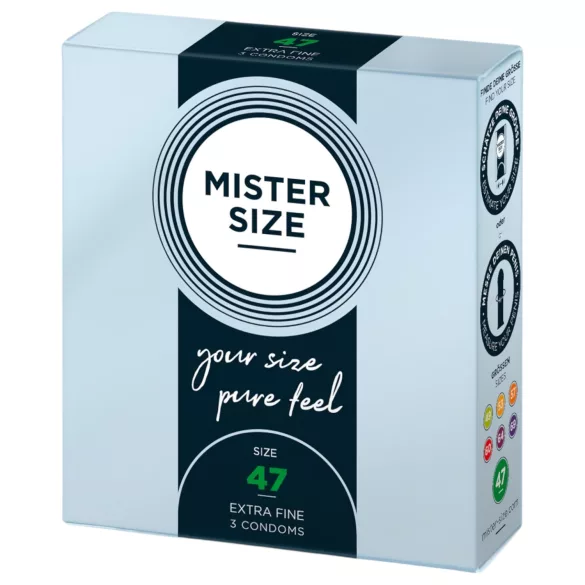 Mister Size - preservativo fino - 47mm - 3 unidades