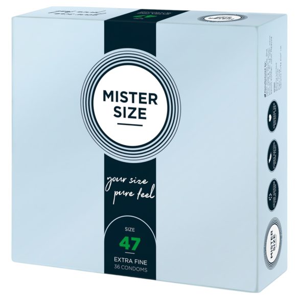 Preservativo fino Mister Size - 47mm (36un)