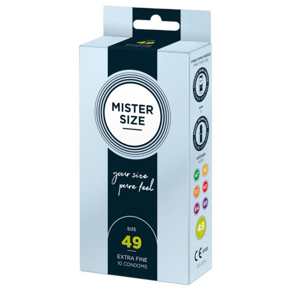 Preservativo Fino Mister Size - 49mm (10 unidades)