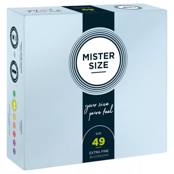 Mister Size - preservativo fino - 49mm - caixa com 36 unidades
