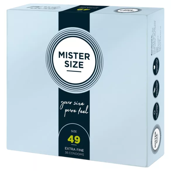 Mister Size - preservativo fino - 49mm - caixa com 36 unidades