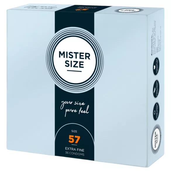 Mister Size - preservativo fino - 57mm - caixa com 36 unidades