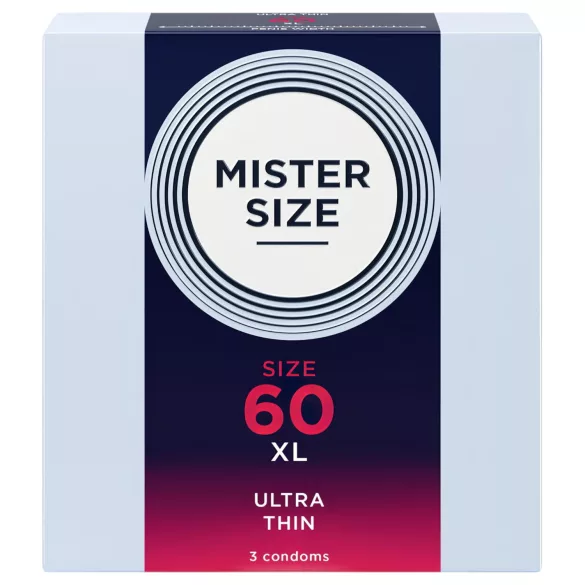 Mister Size - preservativo fino - 60mm - caixa com 3 unidades