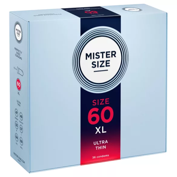 Mister Size - preservativo fino - 60mm - caixa com 36 unidades
