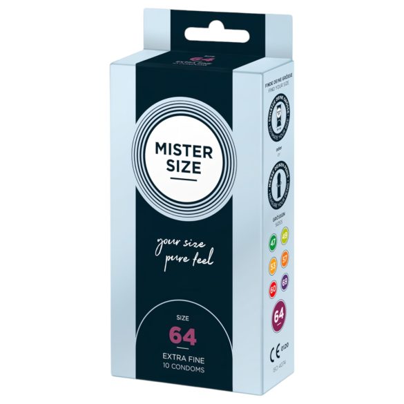 Preservativo Mister Size Fino - 64mm (10 unidades)