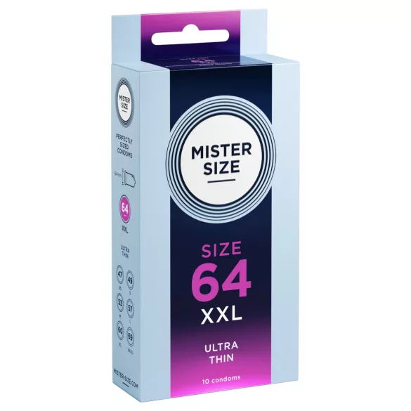 Mister Size - preservativo fino - 64mm - caixa com 10 unidades