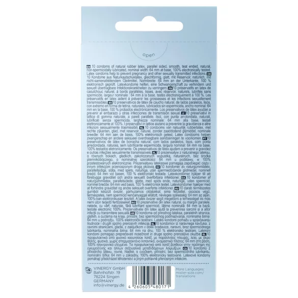 Mister Size - preservativo fino - 64mm - caixa com 10 unidades