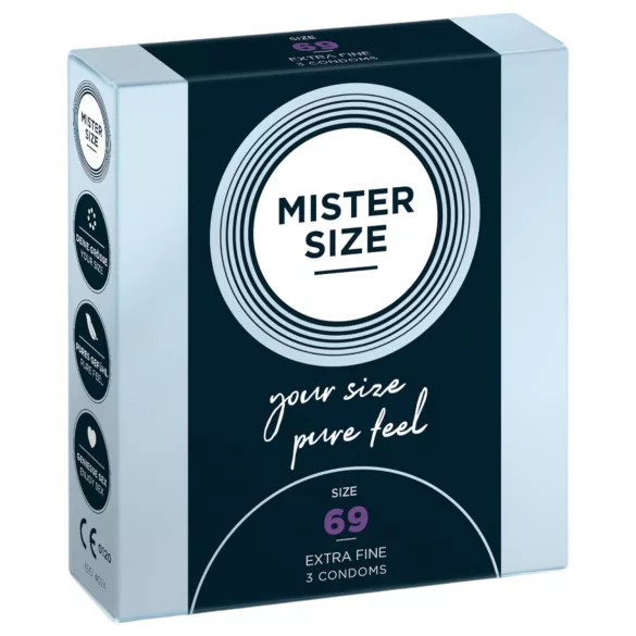 Mister Size - preservativo fino - 69mm - 3 unidades