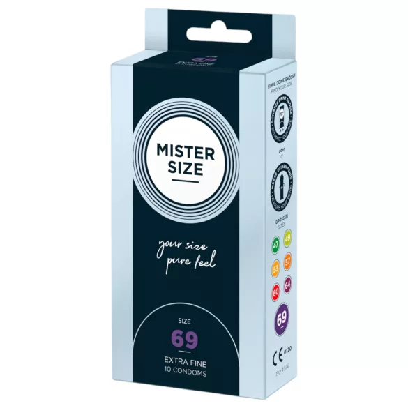 Mister Size - preservativo fino - 69mm - caixa com 10 unidades