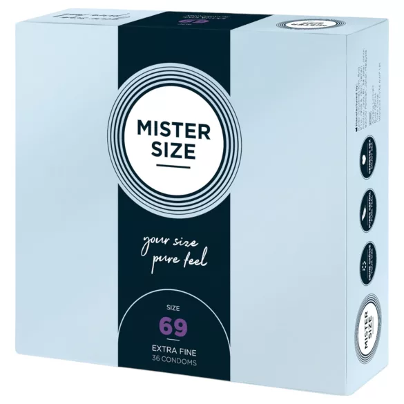 Mister Size - preservativo fino - 69mm - caixa com 36 unidades
