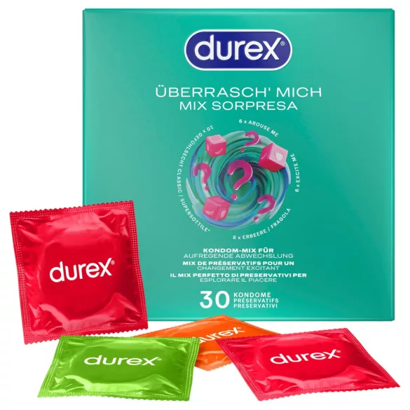 Durex Surprise Me - preservativos sortidos - pacote com 30 unidades