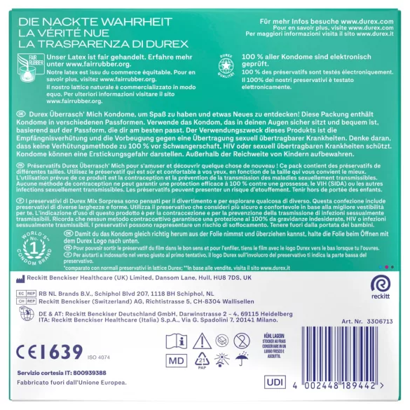 Durex Surprise Me - preservativos sortidos - pacote com 30 unidades