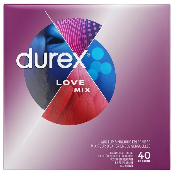 Durex Love Mix - preservativos sortidos - pacote com 40 unidades