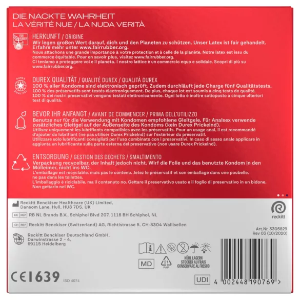 Durex - Preservativos XXL (30 unid.)