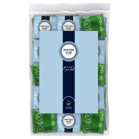 Mister Size - preservativo fino - 47mm - caixa com 100 unidades