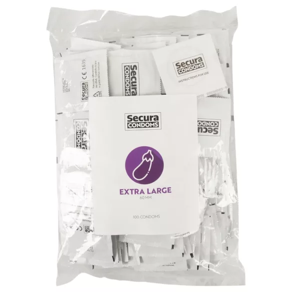 Secura Berinjela - preservativo grande - 60mm - 100 un.