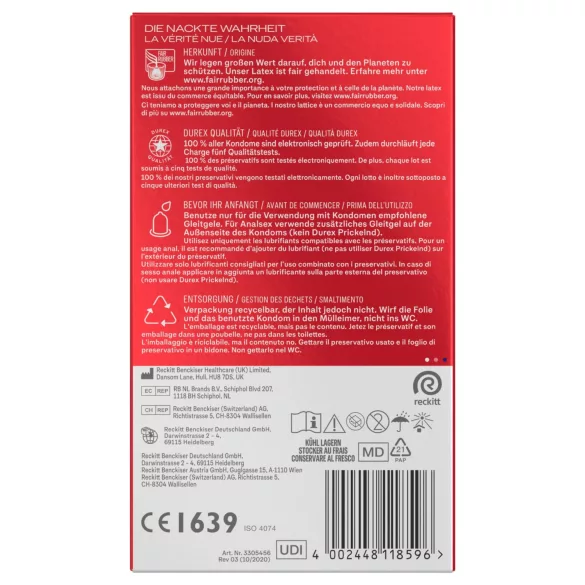 Durex - Preservativos Slim (10 unid.)