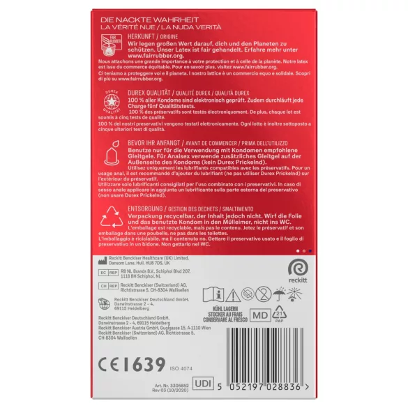 Durex - preservativos extra lubrificados (10 unid.)
