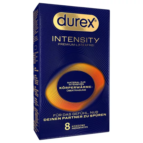 Durex Intensity - preservativo fino sem látex - caixa com 8 unidades