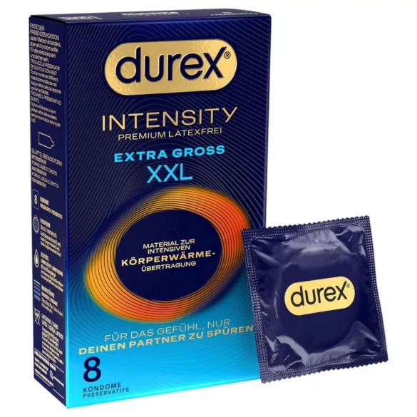 Durex Intensity XXL - preservativo sem látex - 8 unidades