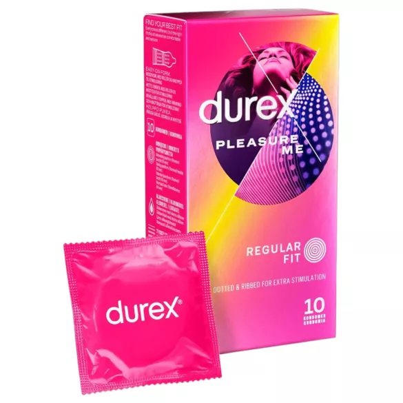 Durex Pleasure Me - preservativo texturizado com pontos e estrias - 10 unidades