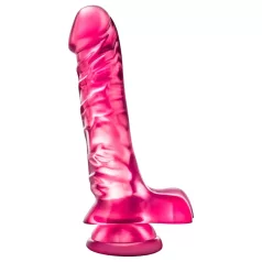 B Yours Basic 8 - dildo com escroto - 23cm - pink