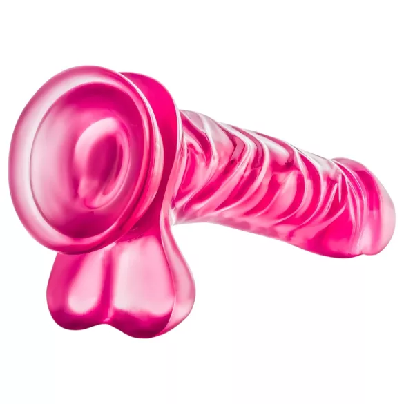 B Yours Basic 8 - dildo com escroto - 23cm - pink