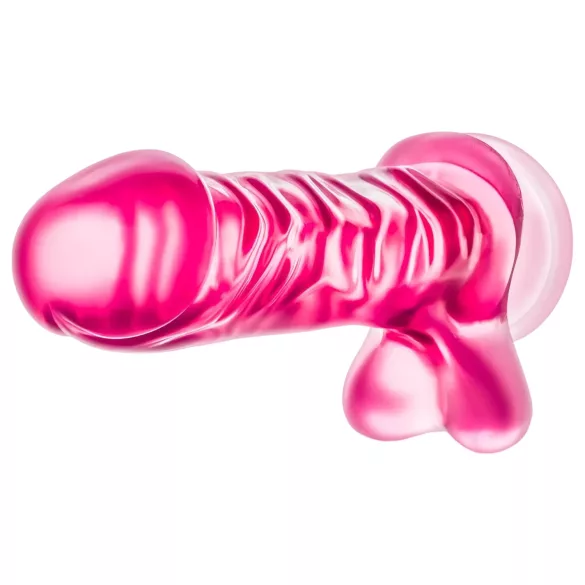 B Yours Basic 8 - dildo com escroto - 23cm - pink