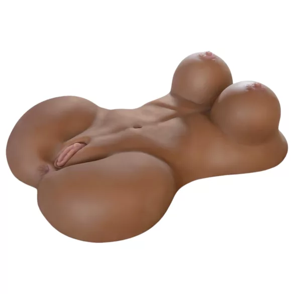 Pipedream Fuck Me Silly Sista - masturbador em forma de torso feminino castanho (5,7 kg)