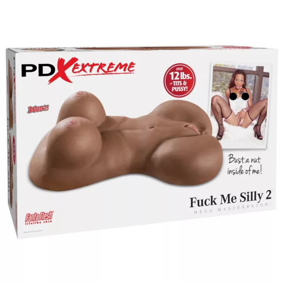 Pipedream Fuck Me Silly Sista - masturbador em forma de torso feminino castanho (5,7 kg)