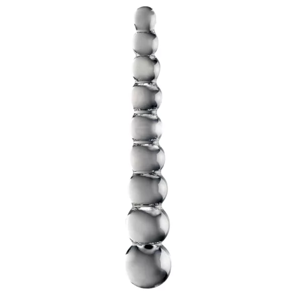 Icicles No. 2 - dildo de vidro com bolas - transparente