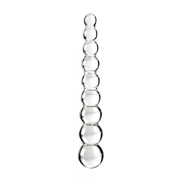 Icicles No. 2 - dildo de vidro com bolas - transparente