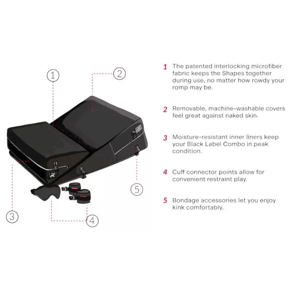 Liberator - almofada sexual com suporte - preto