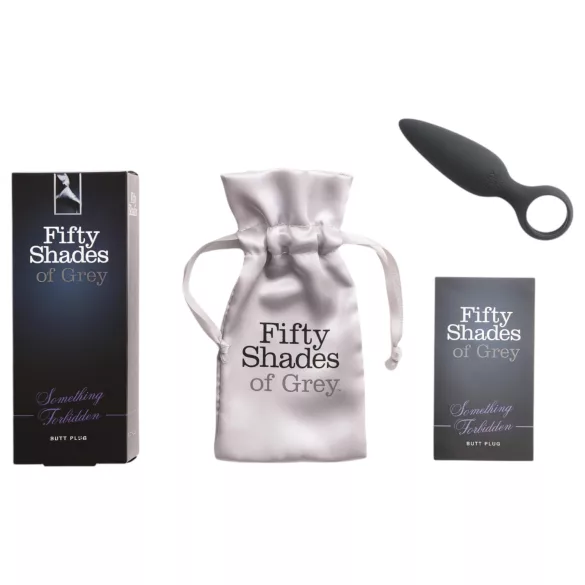 Fifty Shades of Grey - plug anal de dedo - silicone cinza