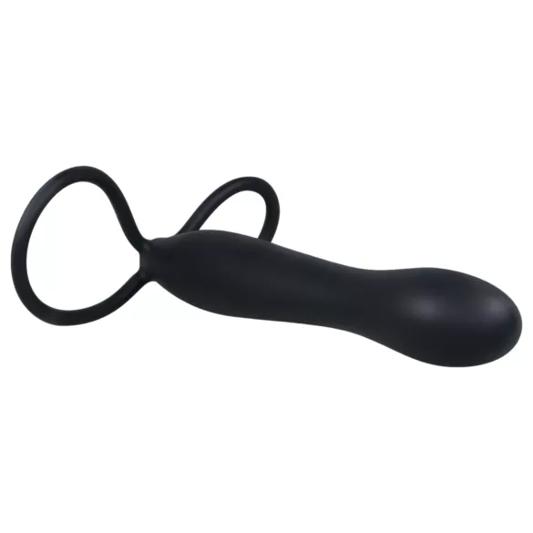 You2Toys - Dildo anal especial com anel peniano - silicone preto