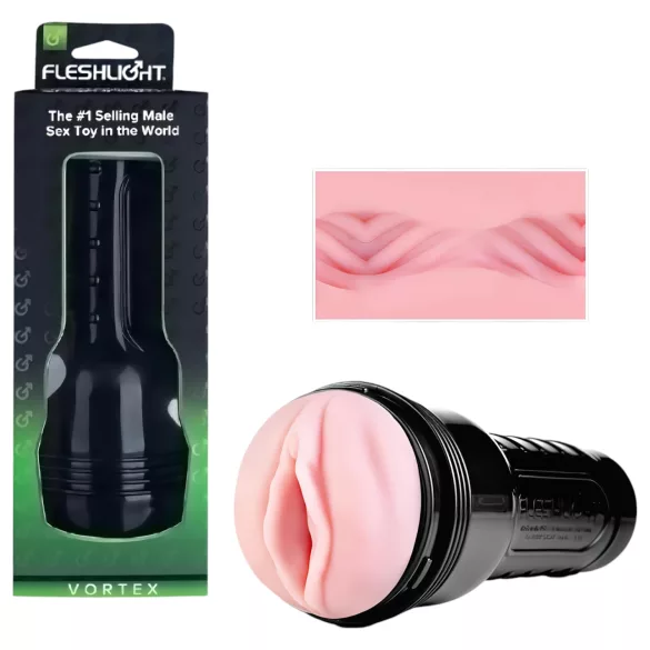 Fleshlight - masturbador vagina realística - textura espiral - cor rosa