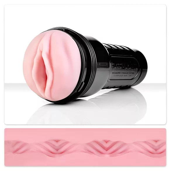Fleshlight - masturbador vagina realística - textura espiral - cor rosa
