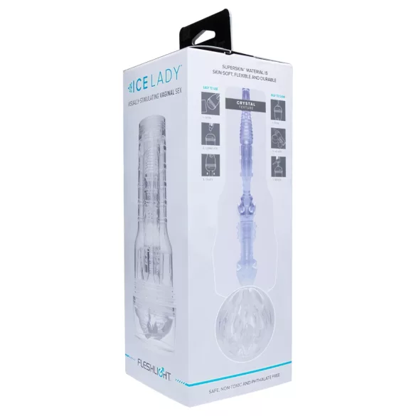 Fleshlight Ice Lady - masturbador masculino vagina transparente