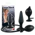 You2Toys True Black - plug anal inflável - silicone preto