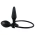 You2Toys True Black - plug anal inflável - silicone preto