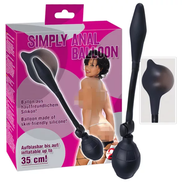 You2Toys - dildo anal inflável - silicone preto