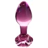 Icicles No. 48 - plug anal de vidro floral - rosa