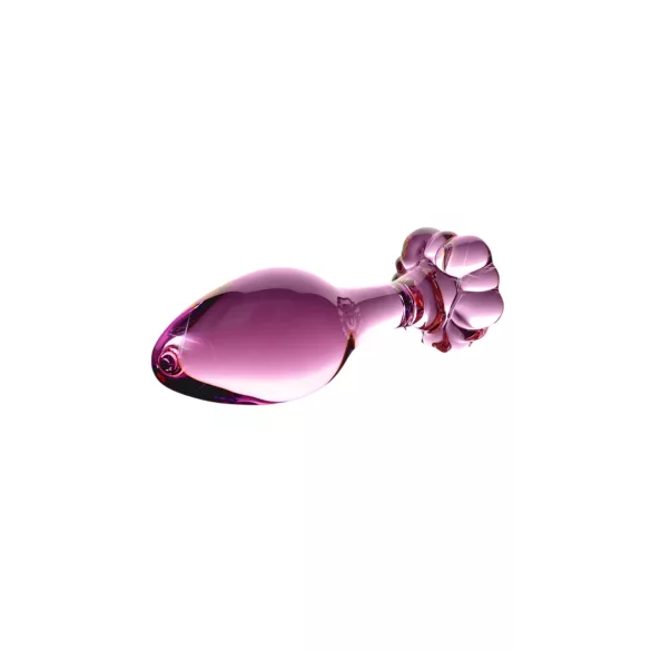 Icicles No. 48 - plug anal de vidro floral - rosa