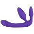 Dildo Triplo Roxo Ajustável (sem arnês)