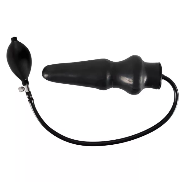 LATEX - plug anal inflável grande - látex preto
