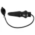 Latex plug anal grande insuflável (preto)